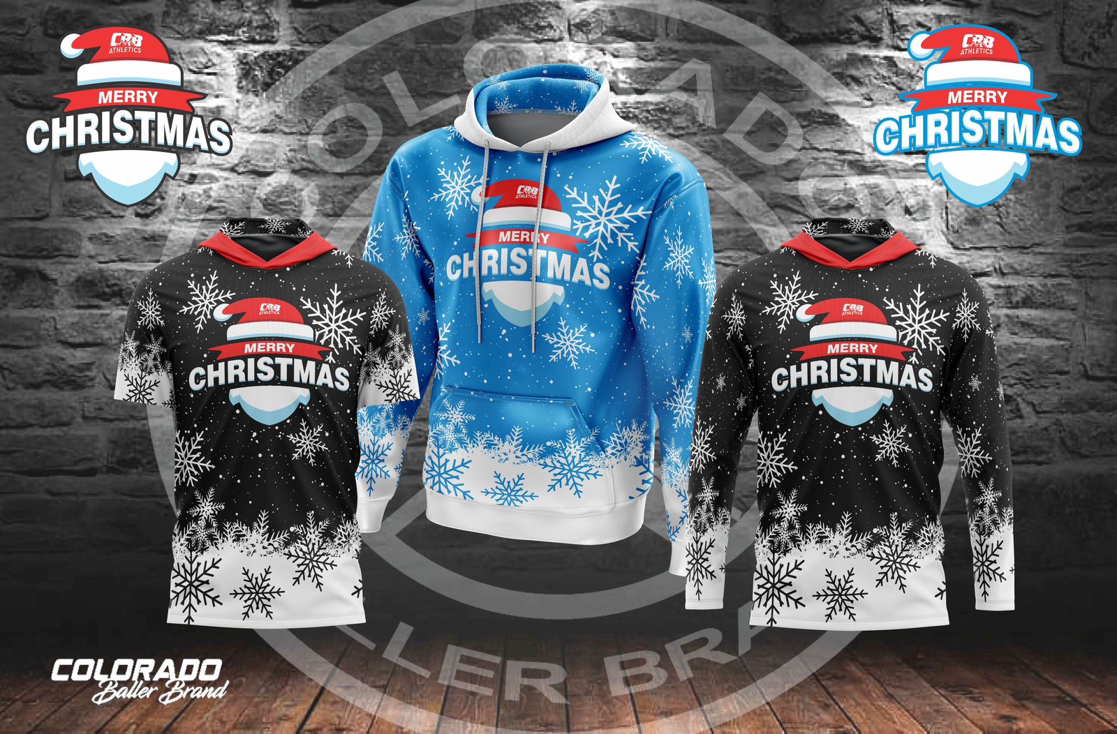 CBB Christmas 2024 Snowflake Blue Heavy Hoodie - Image 2