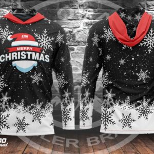 CBB Christmas 2024 Snowflake Black Lightweight Hoodie