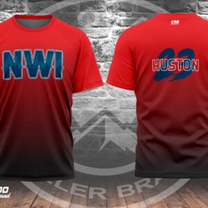 NW Impact Short Sleeve Shirt - Red/Blue