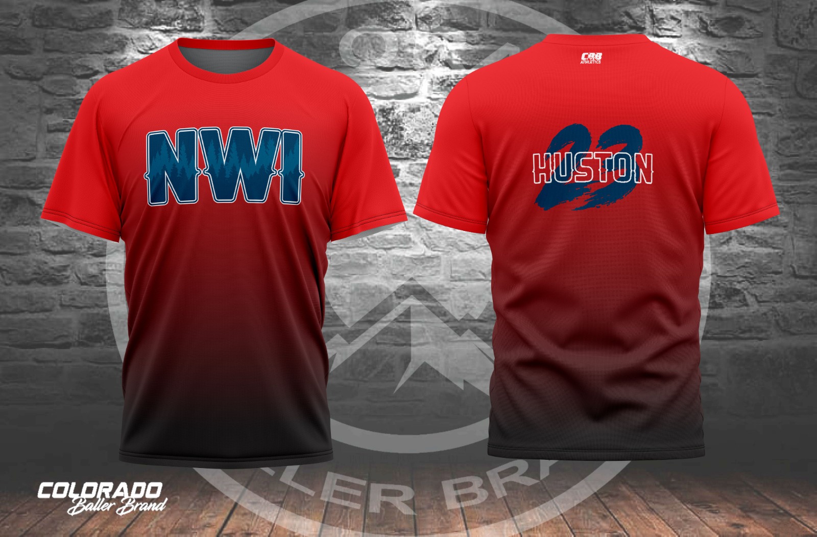 NW Impact Short Sleeve Shirt - Red/Blue