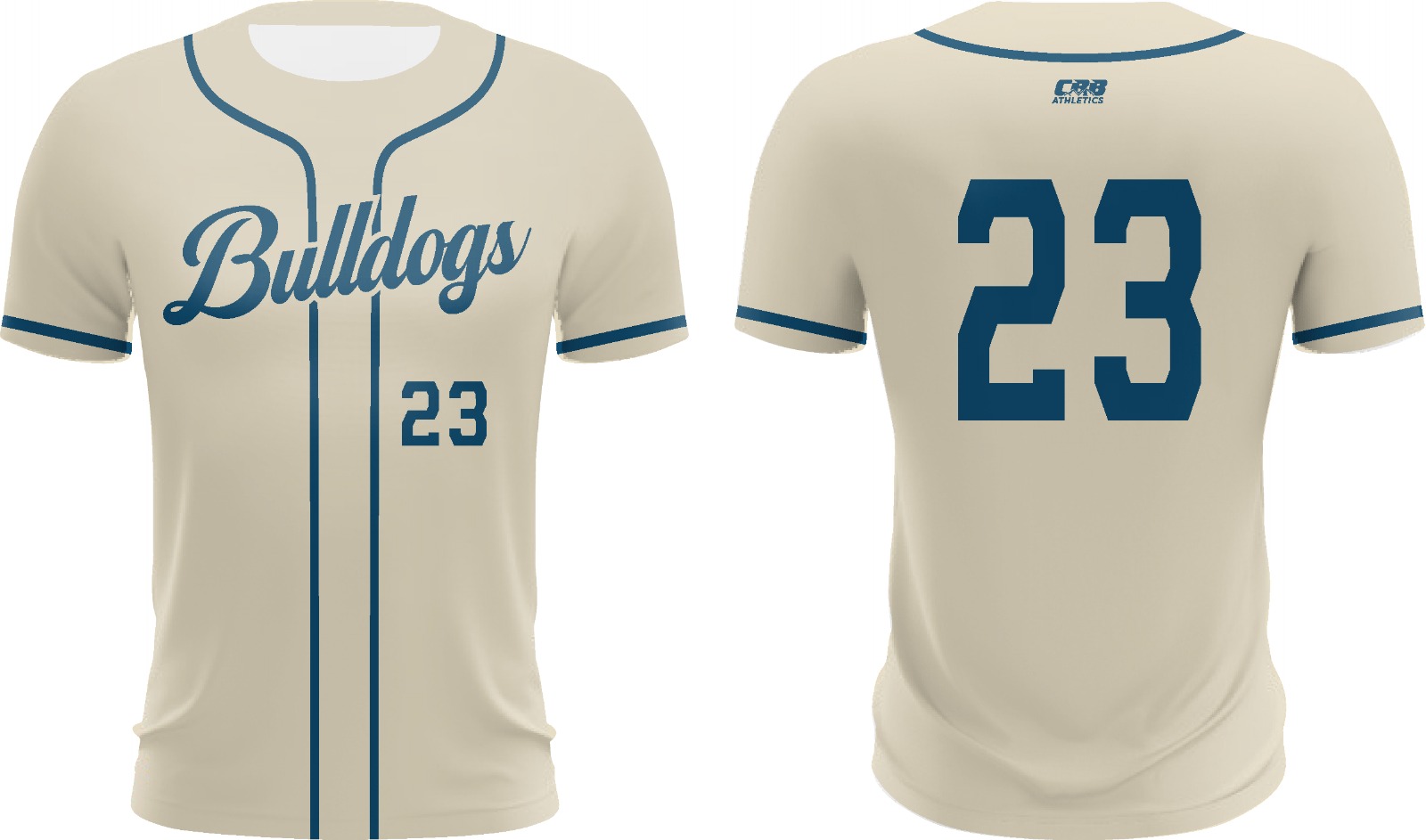 Noco Bulldogs - Cream/Blue Shirt