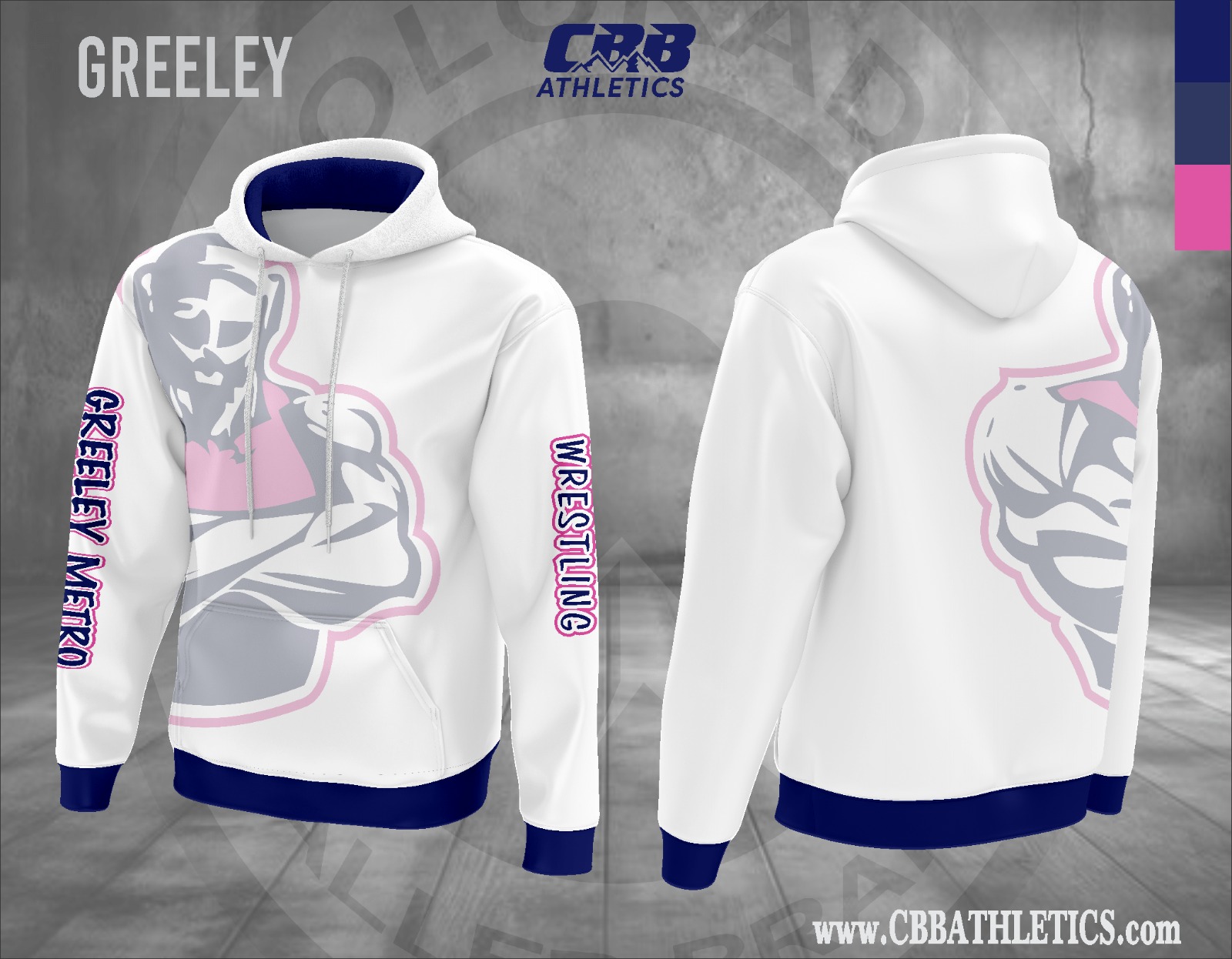 GMW - Heavy Hoodie - White/Pink